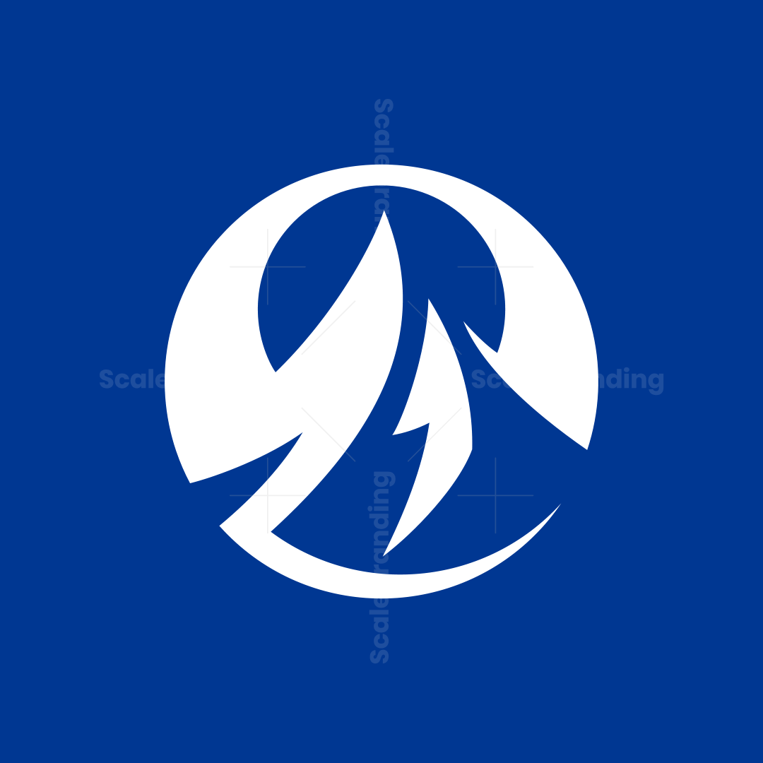 Modern Blue Mountain Rise Logo | Scalebranding