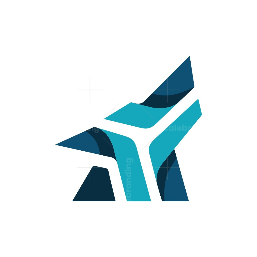 Modern Blue Wolf Head Logo | Scalebranding