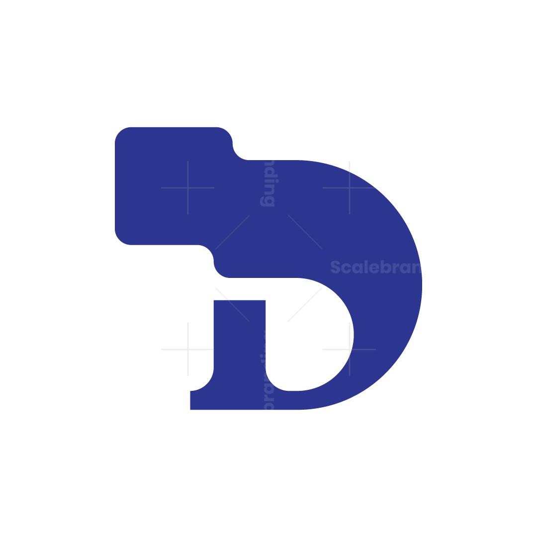 Modern d flag logo scalebranding
