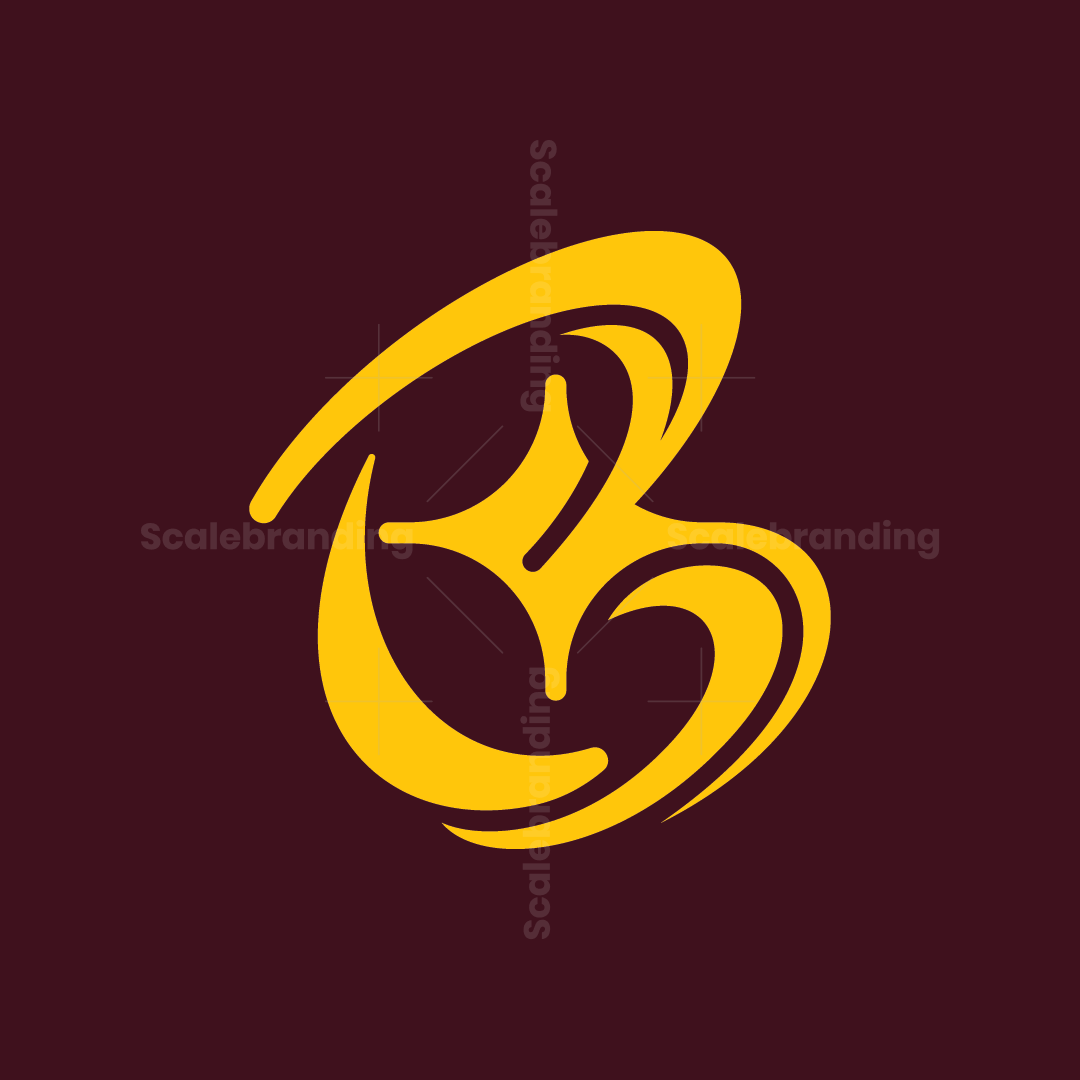 logo featuring a stylized yellow letter B with curved starlight spark lines on a dark maroon background