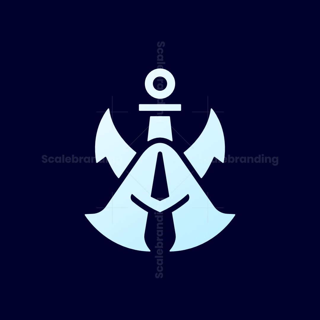 Modern masculine letter a anchor logo | Scalebranding