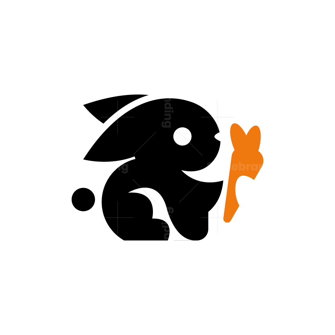Iconic Rabbit Hold Carrot Modern logo | Scalebranding