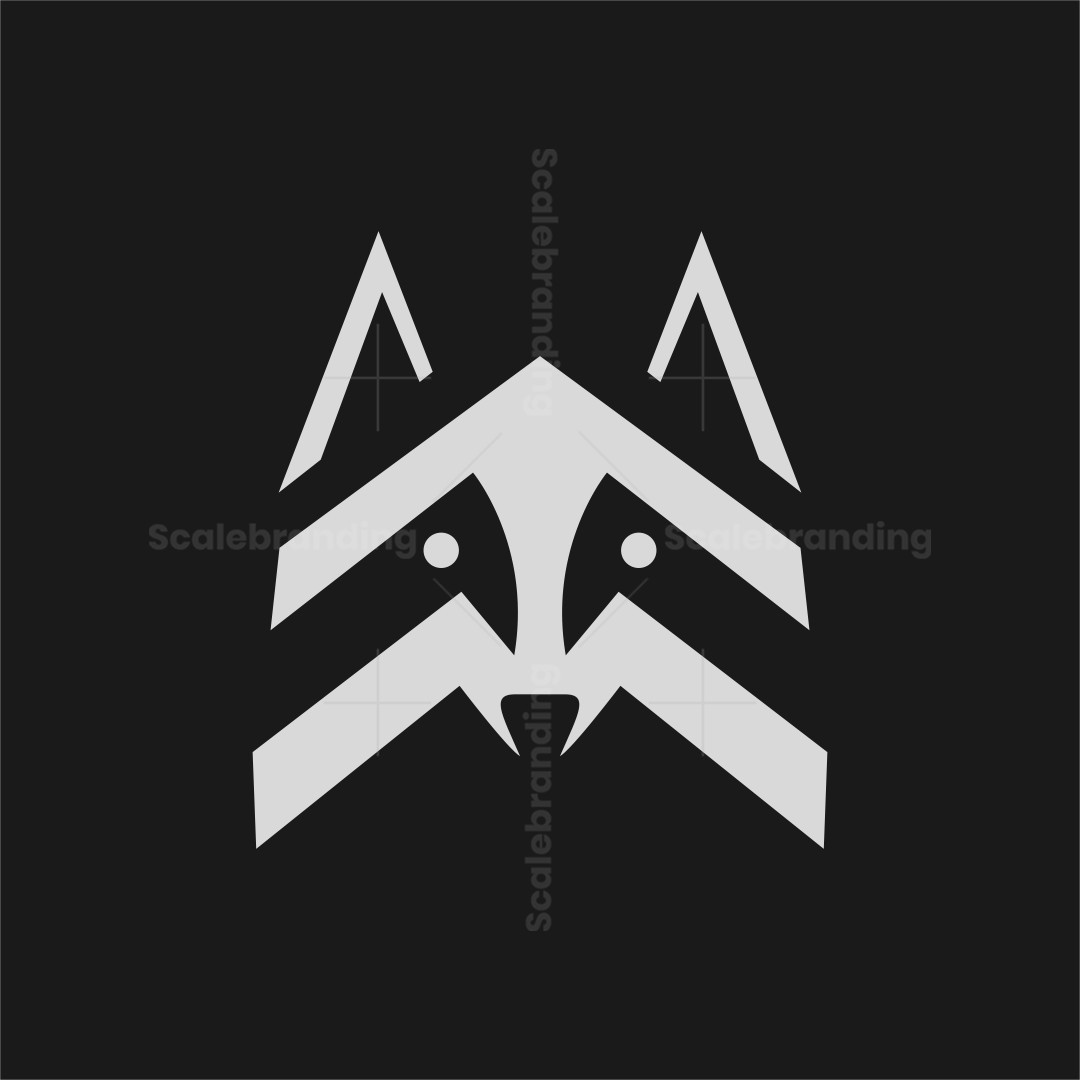 Modern Raccoon Logo, image size:1080x1080