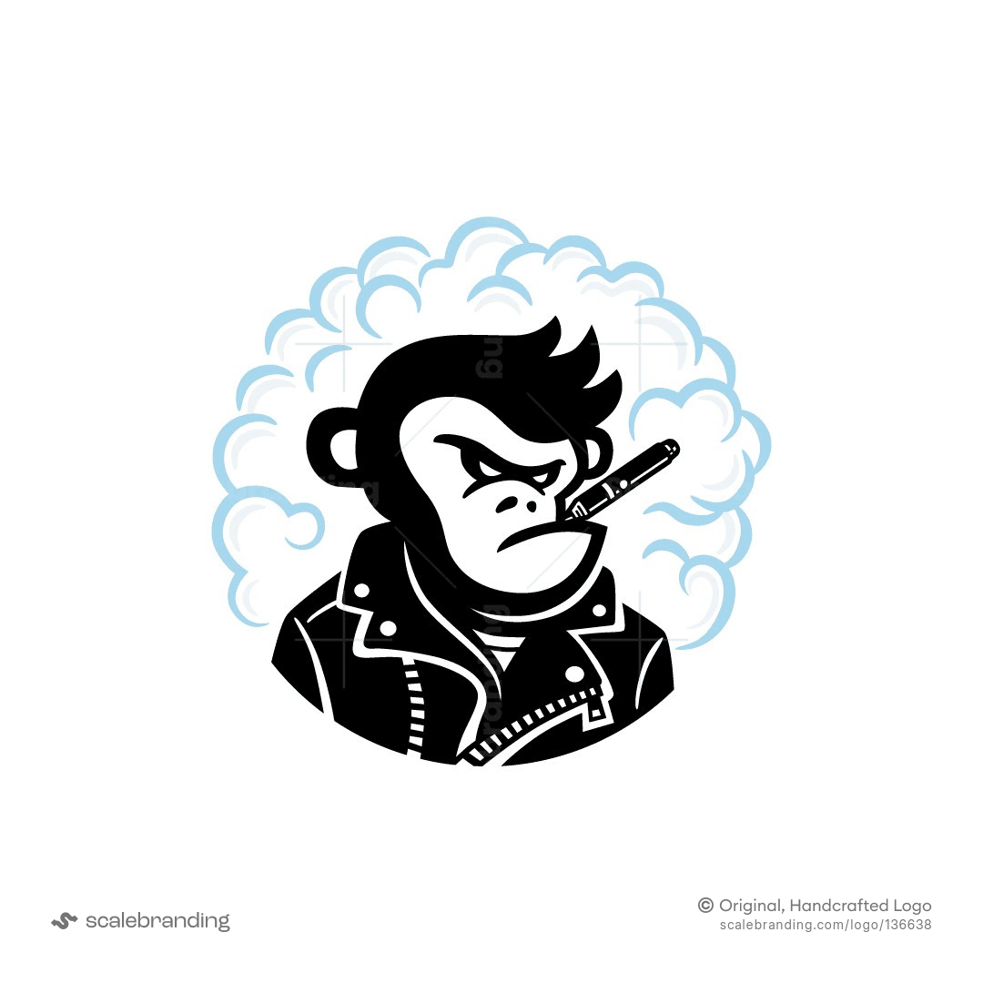 monkey cigarette brand Smoking Cigar T-Shirt Premium Tri-blend T-Shirt : Clothing, Shoes & Jewelry Chimpanzee Smoke Retro vector illustration