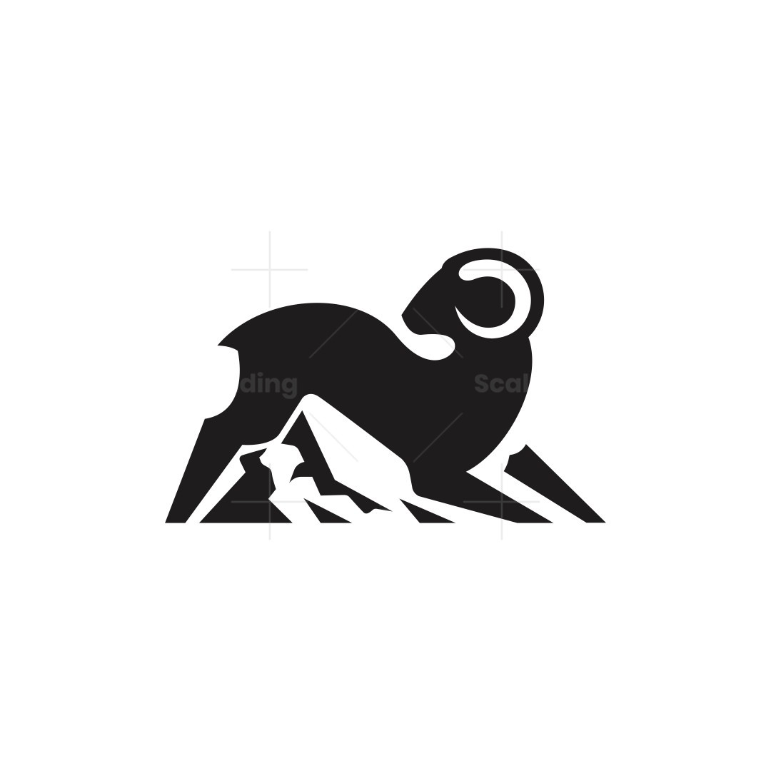 Mountain Ram Logo, image size:1080x1080