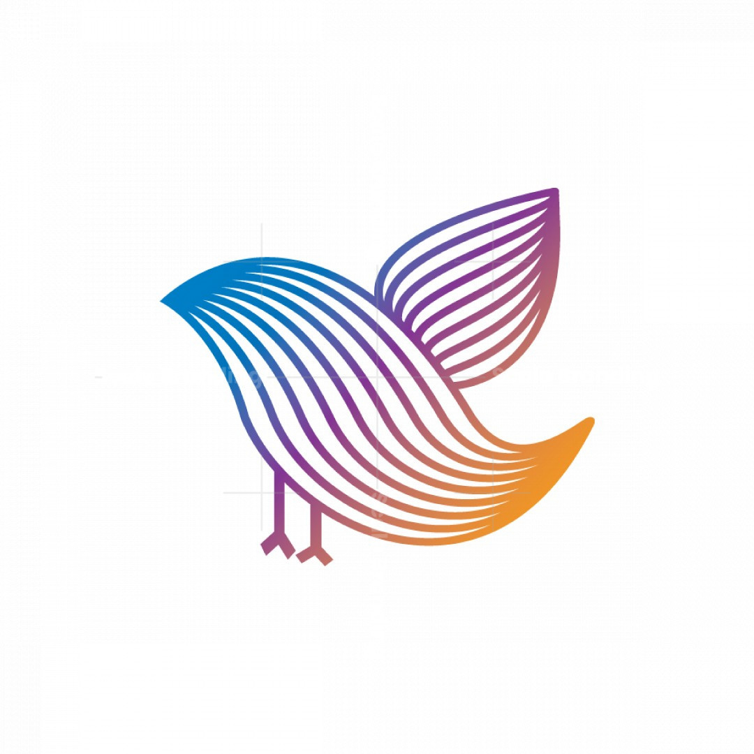 Multiline Bird Logo | Scalebranding