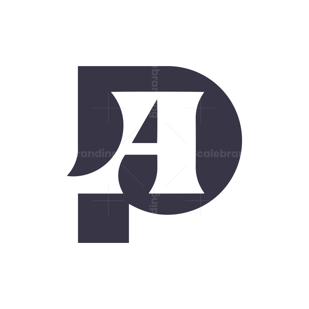 negative space AP PA monogram typography logo, image size:1080x1080