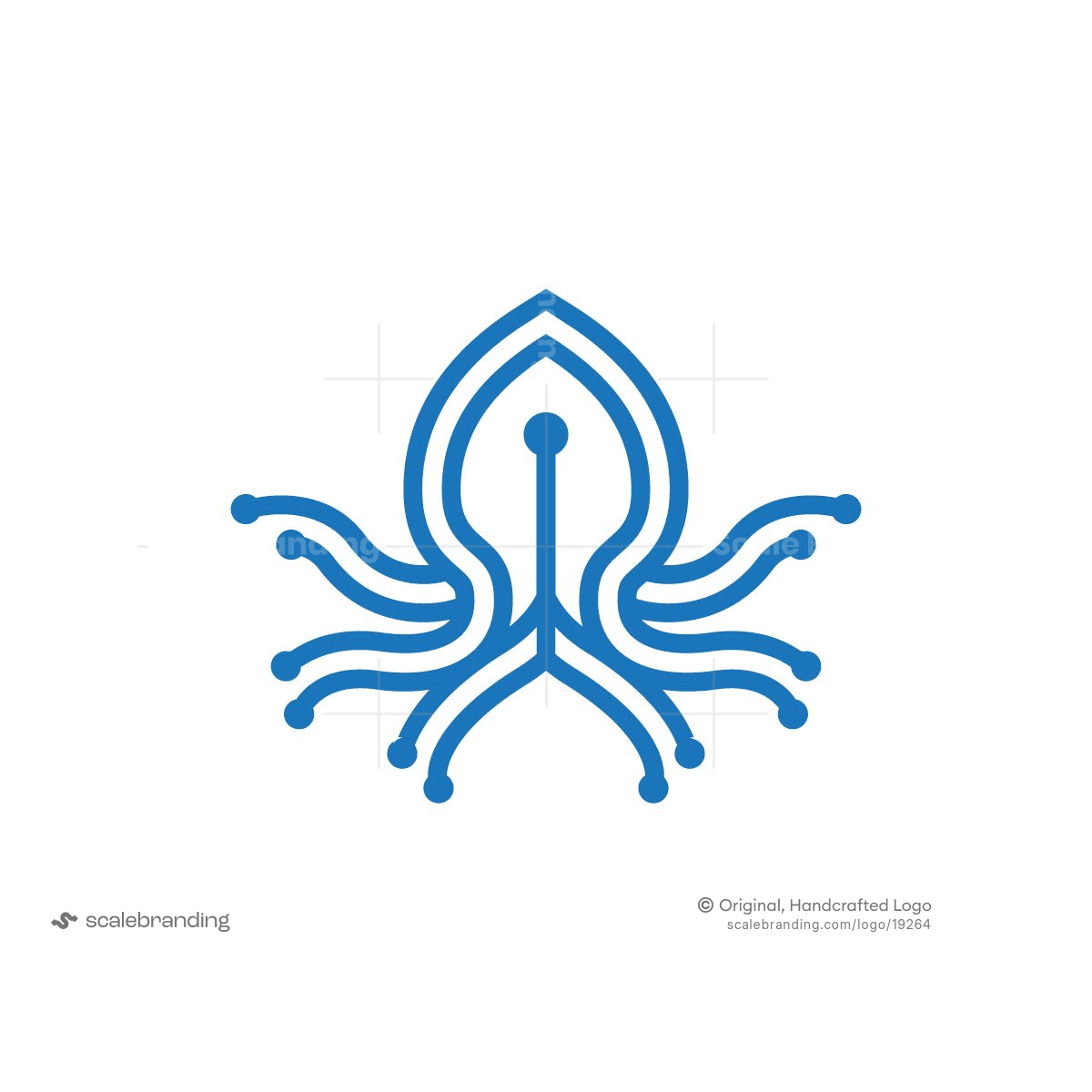 Ocean Cyber Octopus Logo | Scalebranding