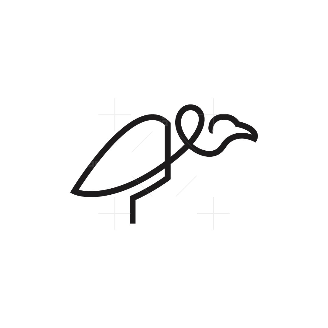 One Line Vulture Logo Scalebranding One line vulture logo scalebranding