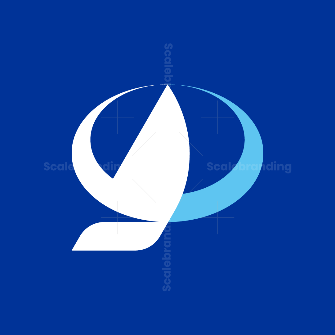 Open Water Dynamic Sailing Boat Logo | Scalebranding