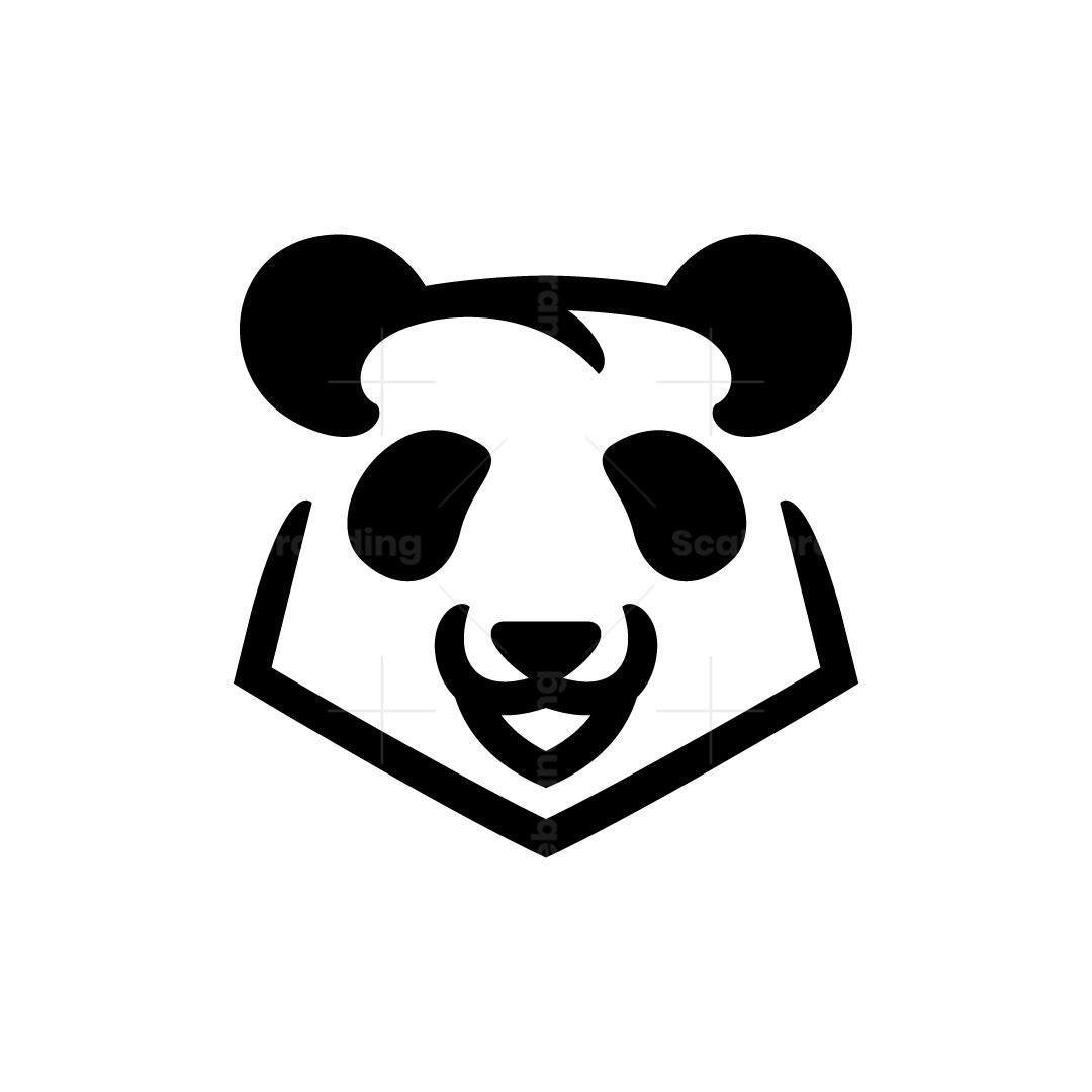 Panda Bear Logo Cool Panda Logo Black Panda Logo | Scalebranding