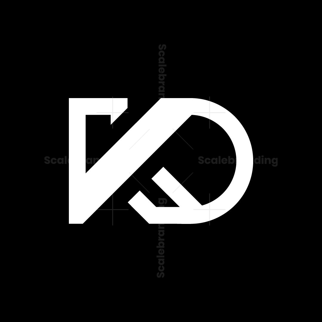 Premium letter kD Logo, image size:1080x1080