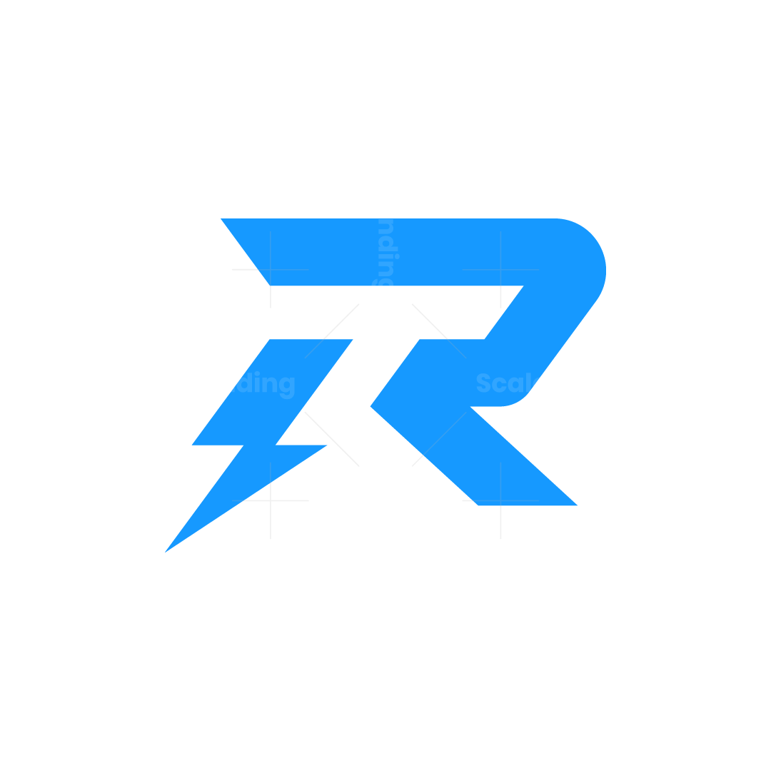 R Thunder Energy Letter Lightning Modern logo | Scalebranding
