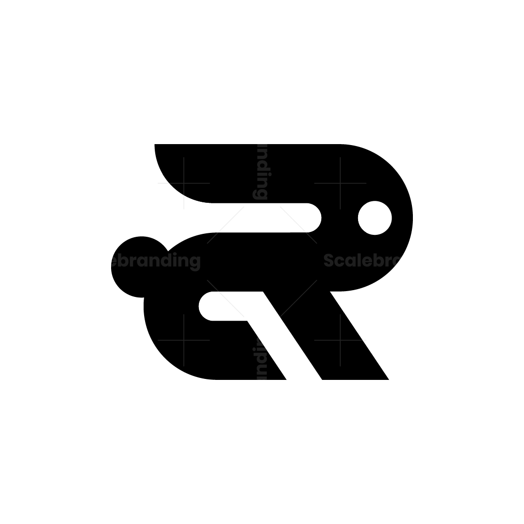 Letter R Rabbit Velocity Mark logo | Scalebranding