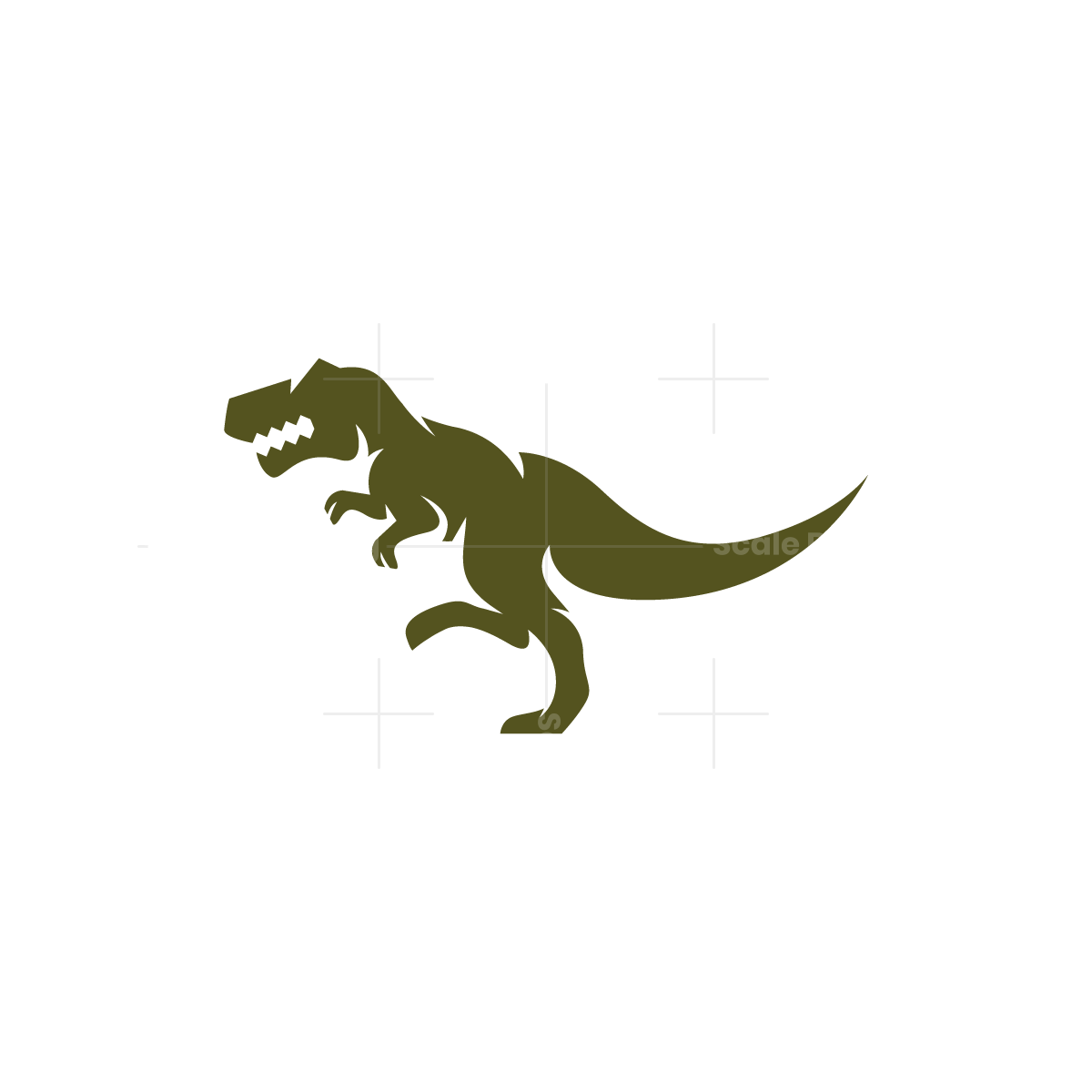 Scary Dinosaur Logo TRex Logo Big T Rex Logo | Scalebranding
