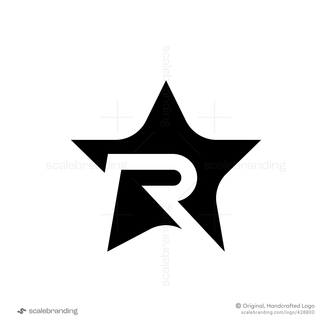Letter R Shiny Star logo | Scalebranding