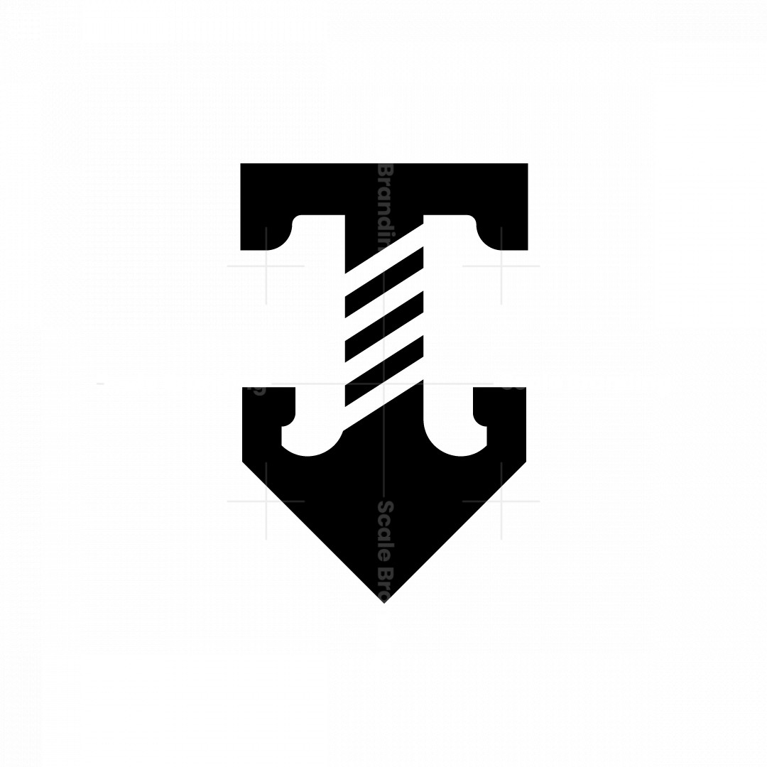 Chevron And Anchors With Initials T