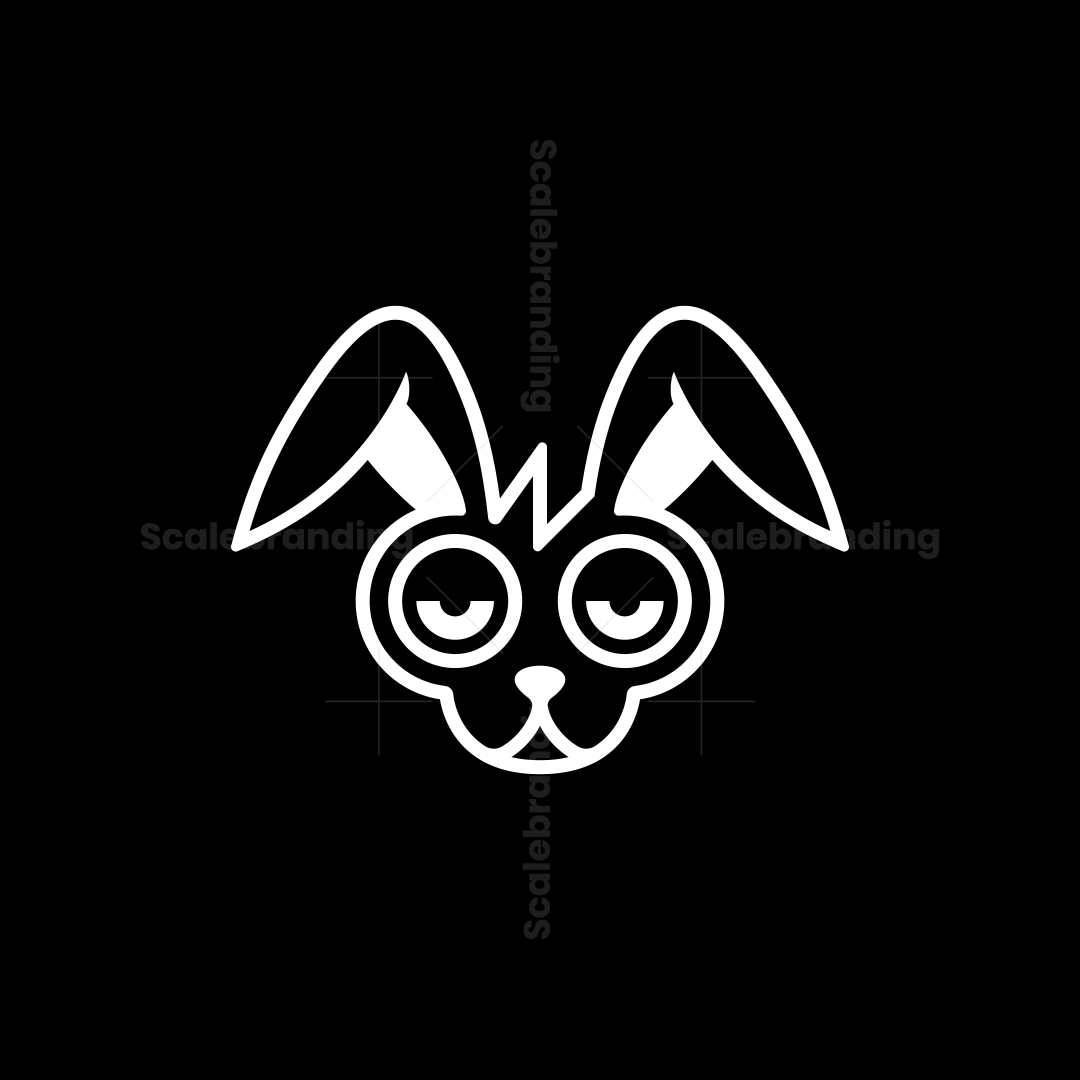 Simple Iconic Rabbit Face Logo | Scalebranding
