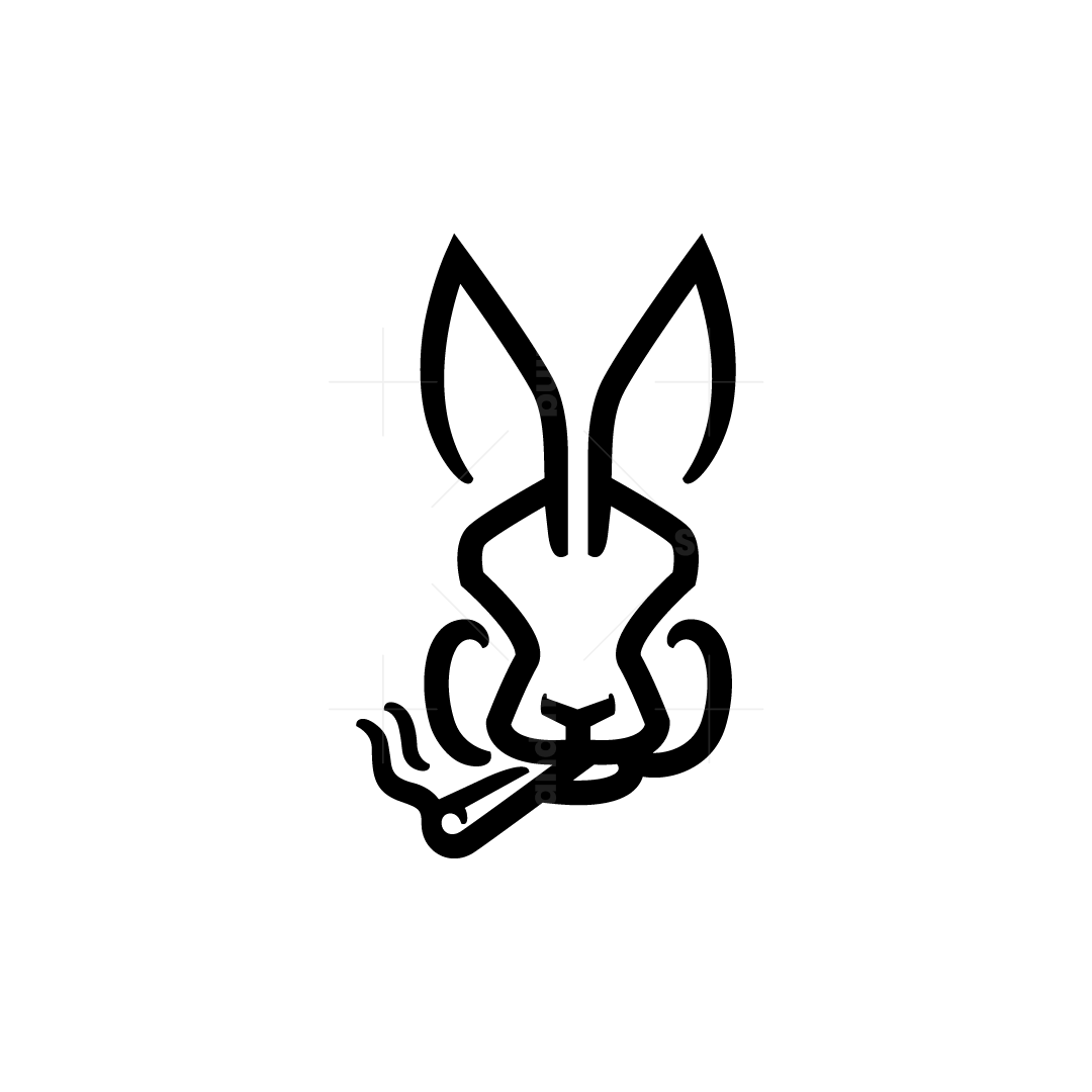 Cigarette Rabbit Logo Cigar Smoking Rabbit Logo | Scalebranding