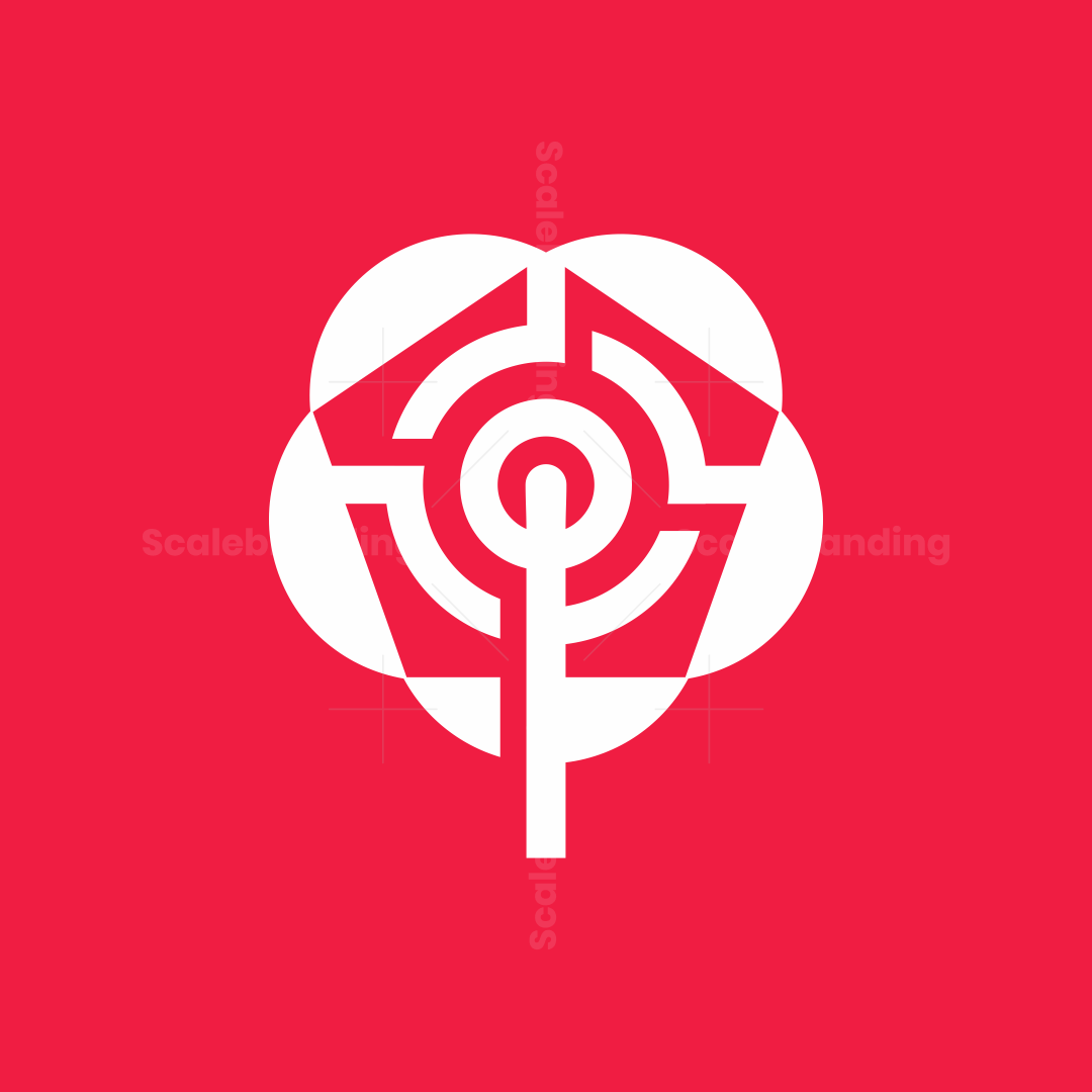 Target Rose Flower Simple Logo | Scalebranding