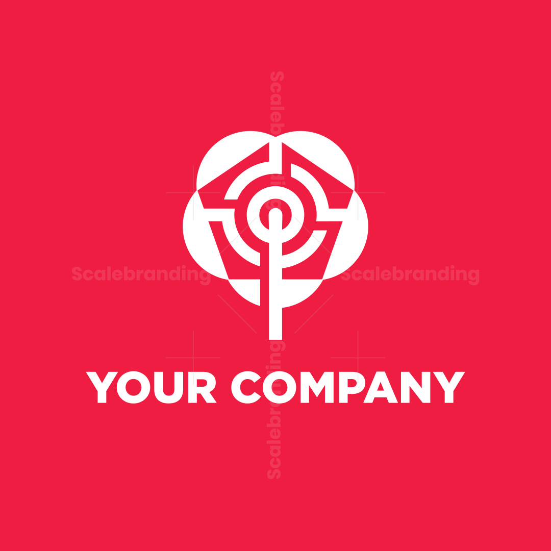 Target Rose Flower Simple Logo | Scalebranding
