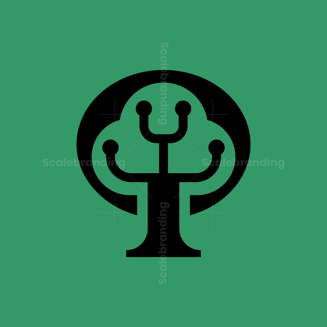 Modern Iconic Technology Tree Logo | Scalebranding