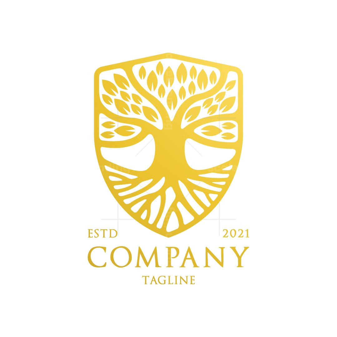 Tree Roots Shield Logo Tree Shield Logo | Scalebranding