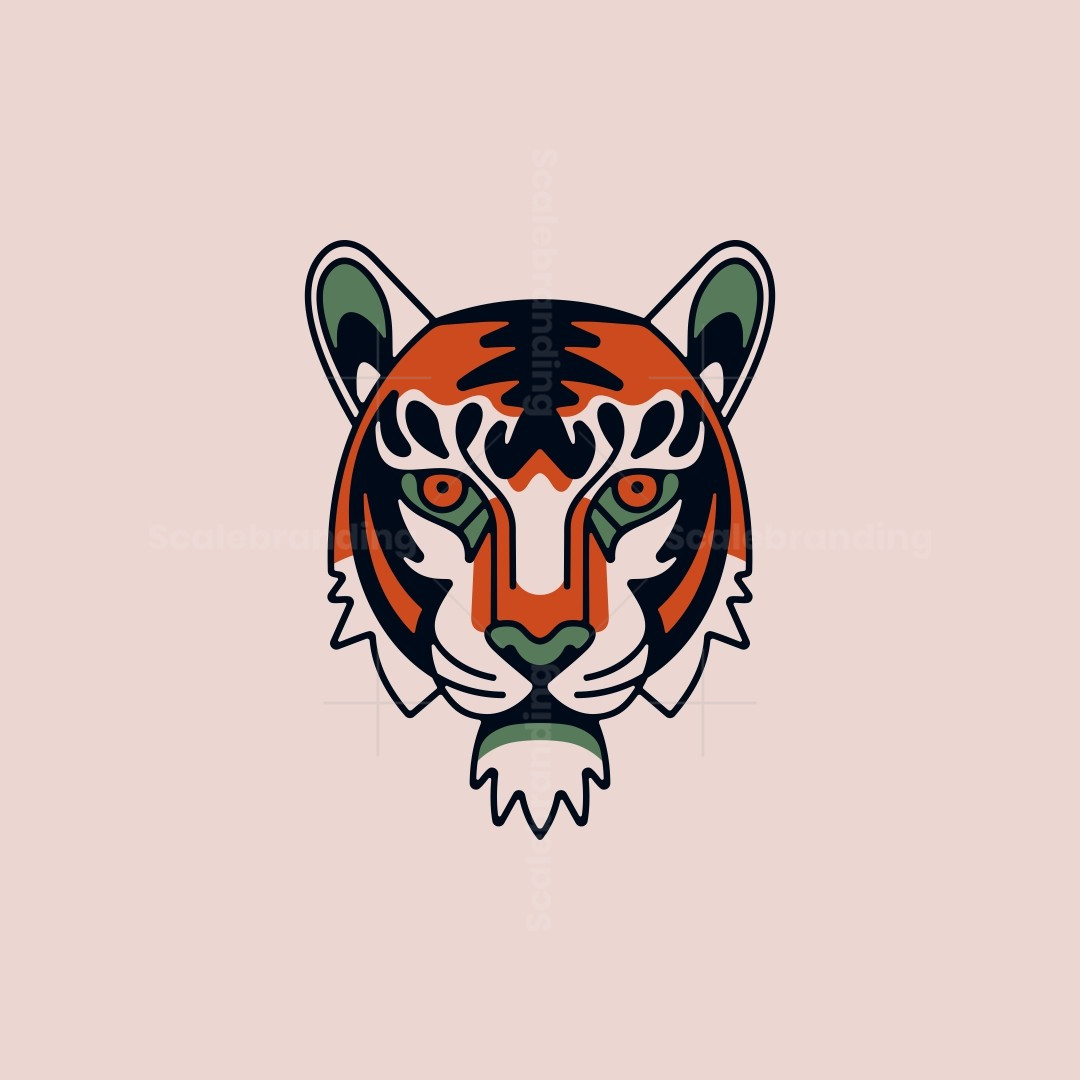 Vintage Tiger Logo, image size:1080x1080