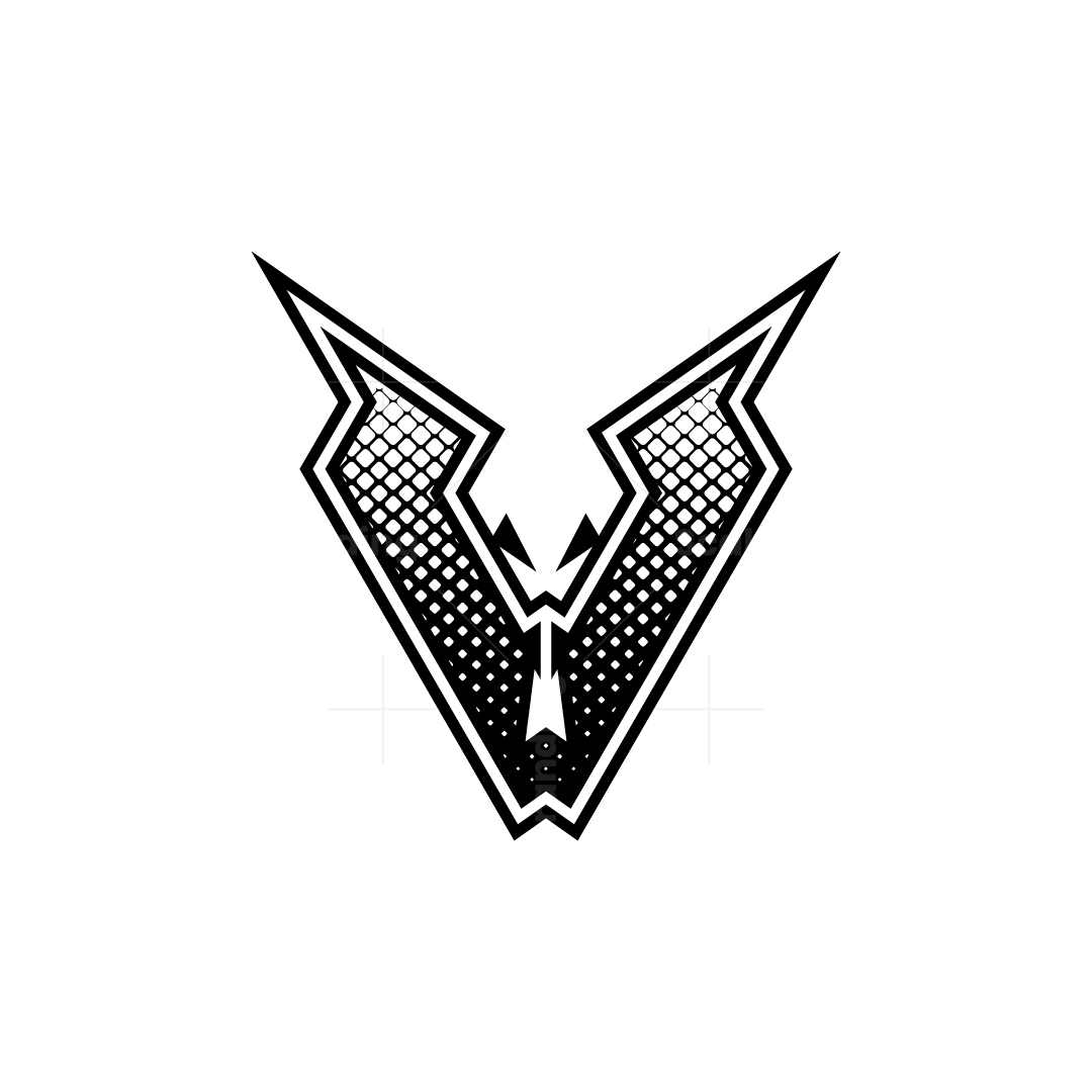 Viper Letter V with sharp edges logo | Scalebranding