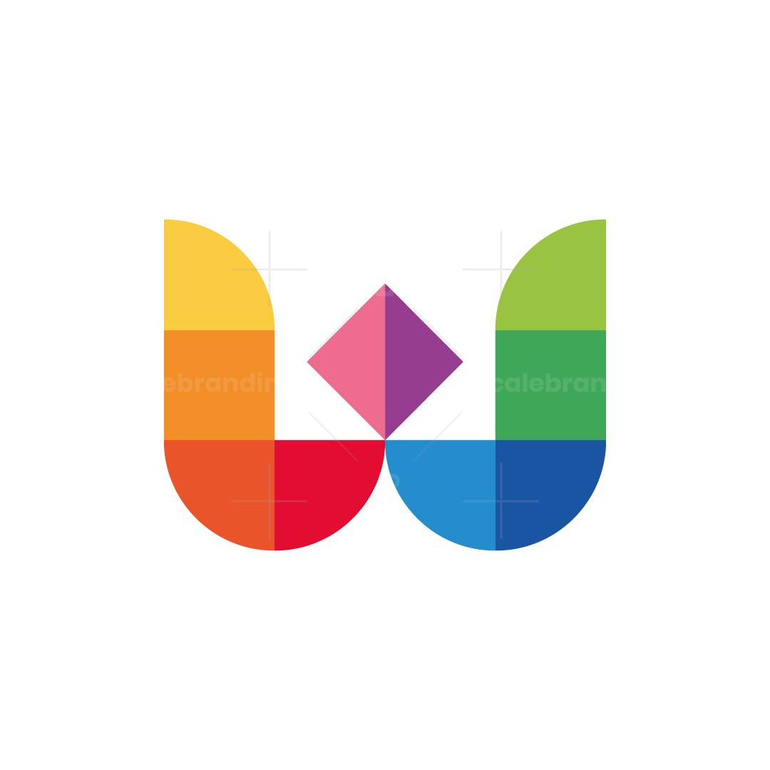 W Letter Colorful Logo | Scalebranding