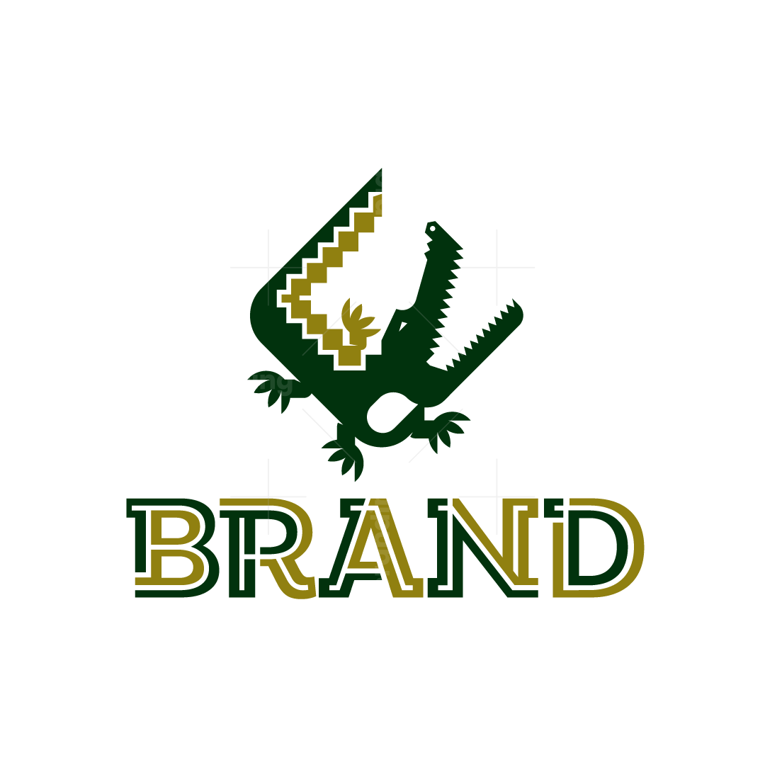 Wild crocodile with jaws open logo | Scalebranding