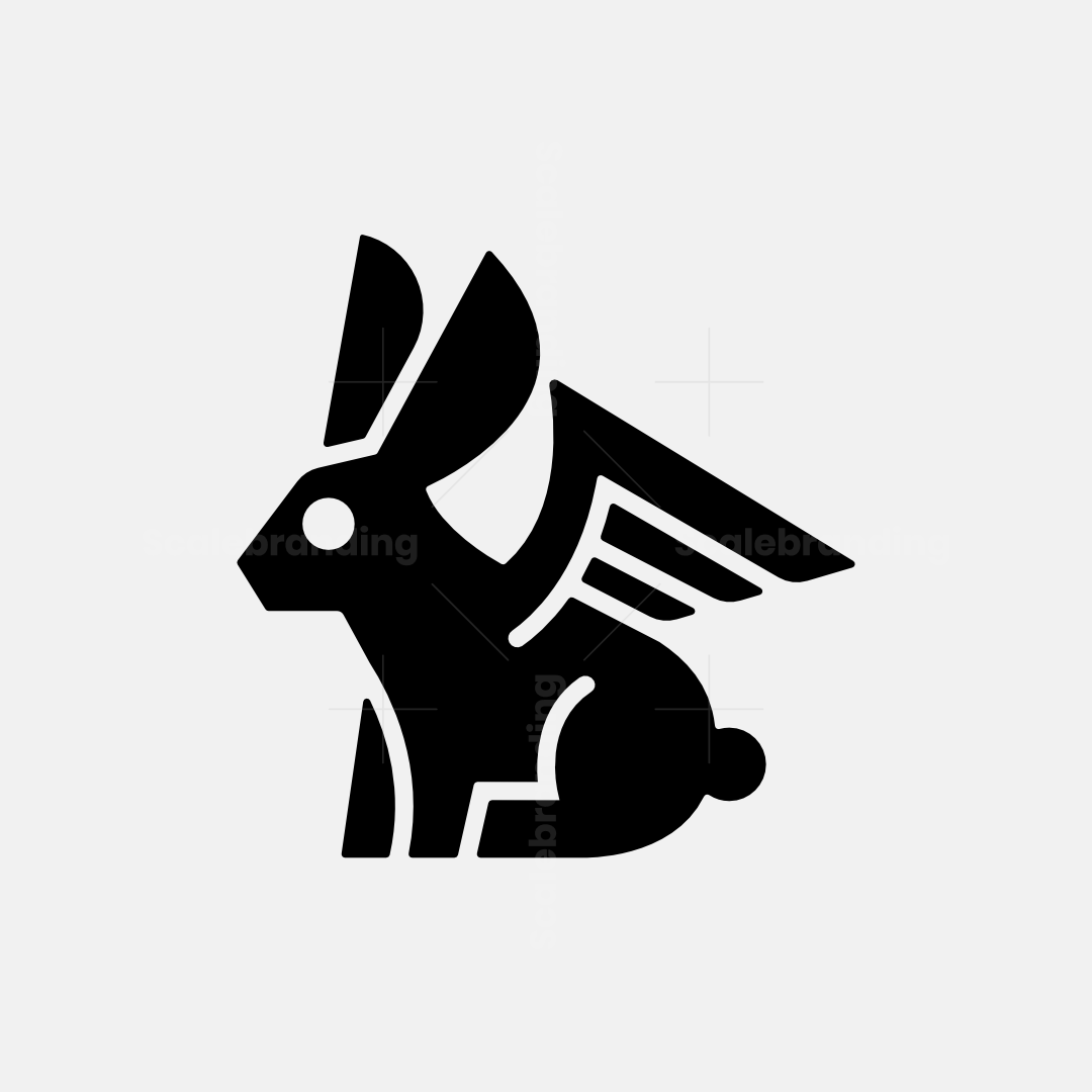 Simplified winged rabbit modern logo | Scalebranding